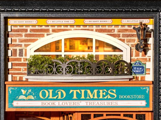 Rolife® Story Frames Old Times Bookstore Miniature Diorama Kit